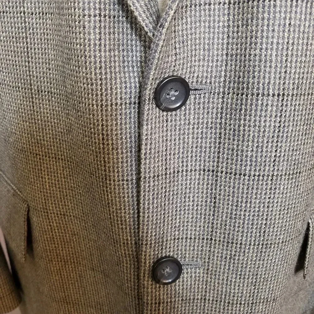 OSCAR‎ DE LA RENTA Plaid  Dress Coat